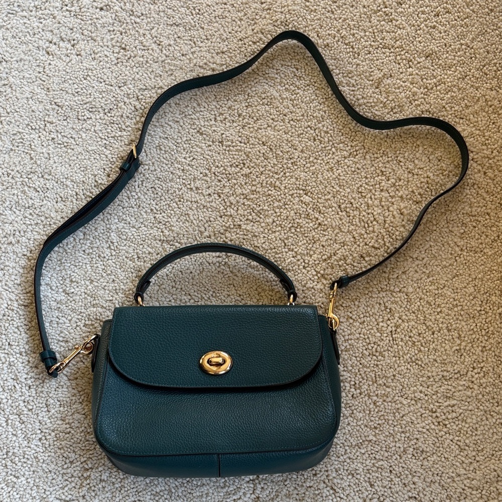 Coach Leather Marlie Top Handle Satchel Purse